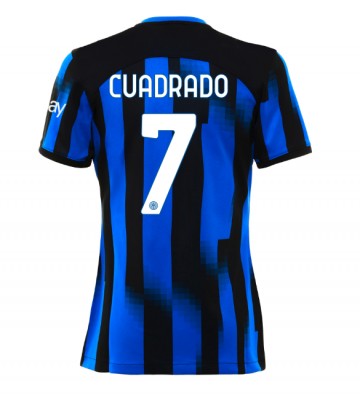 Inter Milan Juan Cuadrado #7 Replica Home Stadium Shirt for Women 2023-24 Short Sleeve